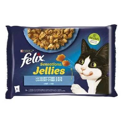 FELIX Sensations Jellies kapsička 4x85g s lososom a treskou v lahodnom želé (FELIX Sensations Jellies kapsička 4x85g s lososom a treskou v lahodnom želé)