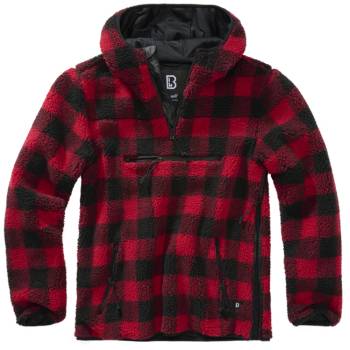 Image 1 of Brandit Teddyfleece Worker Pullover, червено/черно (5023.41)