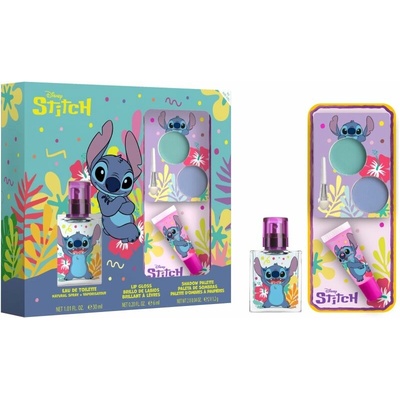 Disney Stitch EDT 30 ml + lesk na pery 6 ml + očné tiene s aplikátorom 2 ks