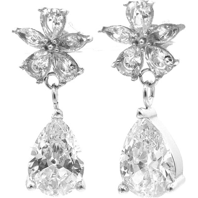 Steel Jewelry náušnice DÁMSKÉ BÍLÉ Chirurgická ocel NS231273