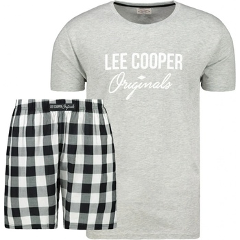 Lee Cooper Logo pánské pyžamo krátké šedé