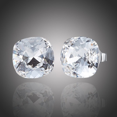 Grace Silver Jewellery stříbrné Swarovski Elements Victoria E1139-YE1050-5 Bílá/čirá