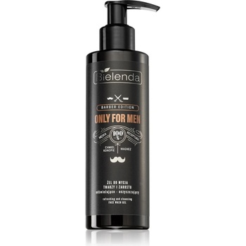 Bielenda Only for Men Barber Edition почистващ гел за зоната на лицето и брадата 190 гр