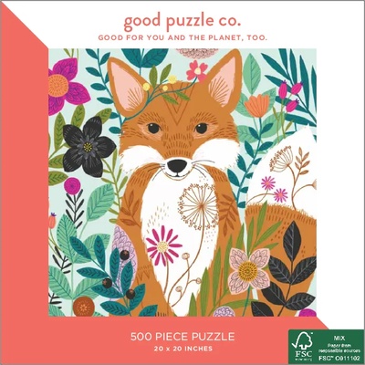 Good Puzzle Co. Пъзел Good Puzzle от 500 части - Лисица и цветя