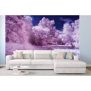 DIMEX ART Самозалепваща се флизелинова фототапета инфрачервена гора 375 x 250 см
