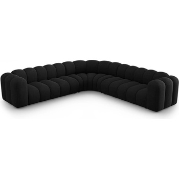Micadoni Антрацитен шенилов модулен ъглов диван Lupine - Micadoni (MIC_COR_140_F1_LUPINE8)