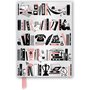 Flame Tree Publishing Moomin Bookshelves: Pink & Silver (Foiled Journal)
