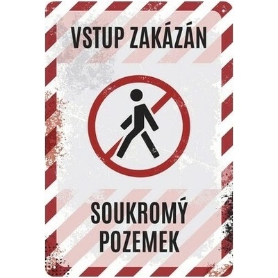 Plechová cedule Soukromý pozemek 20x30 cm