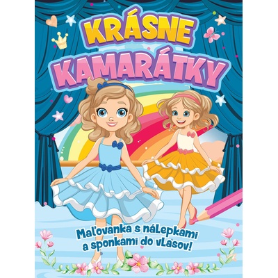 Maľovanka Krásne kamarátky so sponkami do vlasov