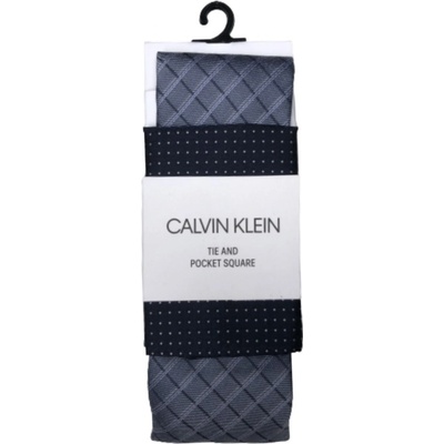 Calvin Klein pánská kravata a kapesníček K2THM504455 modrá