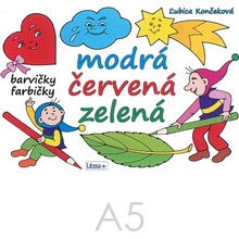 Omaľovánka A5 Litera Farbičky modrá červená zelená