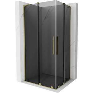 Mexen Velar L Duo плъзгаща се душ кабина 100 x 90 см, графит, злато - 871-100-090-02-43-50 (871-100-090-02-43-50)