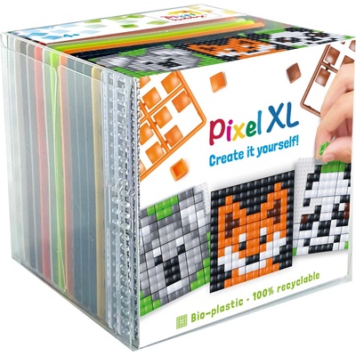 Pixelhobby Комплект от 3 мозайки с пиксели XL, Pixelhobby, Куб - Животни (24209)