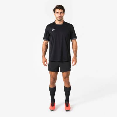 Offload pánske šortky na rugby R500 čierne