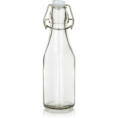 Banquet láhev s pákovým uzávěrem 240ml hranatá skleněná YARA
