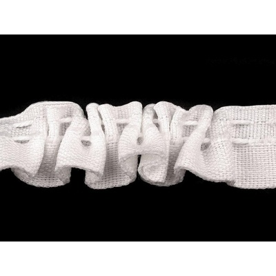 Prima-obchod Záclonovka šíře 20 mm žabkové řasení, barva White