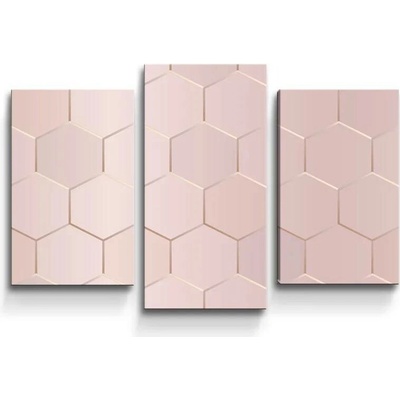 Sablio Obraz - 3-dílný Rose gold - 75x50 cm