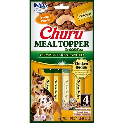INABA Dog Meal Topper Chicken 4 x 14 g krémová kuřecí přísada do krmiva