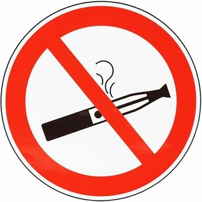 Zákazové značení Manutan Expert - Zákaz vapování, samolepicí, 200 mm