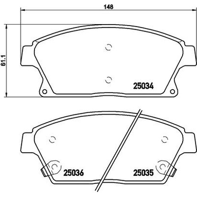 BREMBO Sada brzdových platničiek kotúčovej brzdy P59077