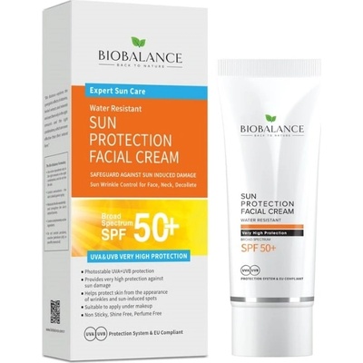 Biobalance Слънцезащитен крем за лице и деколте, SPF50+, 75 ml