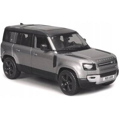 Bburago Метална количка Bburago - Land Rover New Defender 110 2020, 1: 24, сребриста (18-21101S)