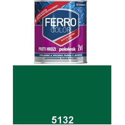 Chemolak Ferro Color U 2066 5132 zelená pololesk 2,5L