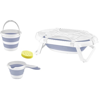 BabyJem Сгъваем комплект за къпане BabyJem - Син, 5 части (596)