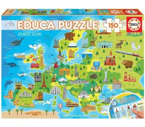 EDUCA Mapa Evropy 150 dielov