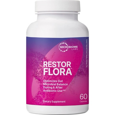 Microbiome Labs Пробиотик за чревен баланс 8 млрд. активни пробиотици, 4 пробиотични щама 60 капсули | Microbiome Labs (523787 (6935298) MRBLS)