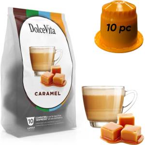 Dolce Vita Nespresso капсули Italfoods Dolce Vita капучино с КАРАМЕЛ 10 броя