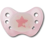 Dentistar Силиконова светеща залъгалка Dentistar - Розова звезда, размер 2 (22293) - ozone