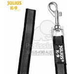 Julius-K9 Julius-K9, гумирана каишка, черна / 20 мм, без дръжка 2 м