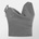 Missy Empire Asymmetric Cowl Neck Top Womens - Grey