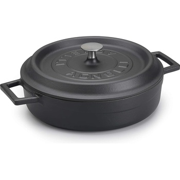 Pentole Agnelli ЧУГУНЕНА ТЕНДЖЕРА slow-cook 24cm 2, 4l ЧЕР (srp10624m)