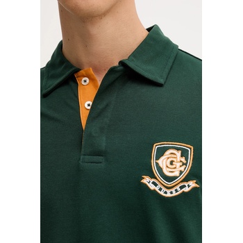 GUESS Памучна блуза с дълги ръкави Guess в зелено с апликация M5YP02 KCJV1 (M5YP02.KCJV1)