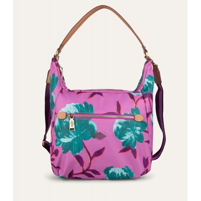 Oilily Peony M Shoulder Bag květovaná kabelka Violet