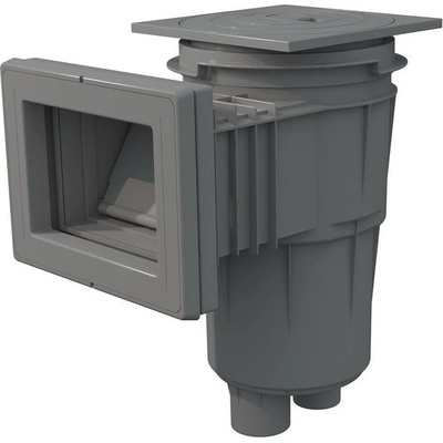 Astralpool Skimmer 17,5 l s dlouhým hrdlem a čtvercovým víkem, pro fóliové a prefabrikované bazény, světle šedá