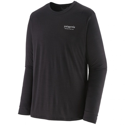 Patagonia M's L/S Cap Cool Merino Blend Graphic Shirt Размер: L / Цвят: черен