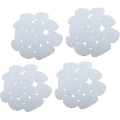 MSV sada 4 protiskluzových podložek GALETS ve tvaru oblázků bílá 12 x 13 cm – Hledejceny.cz