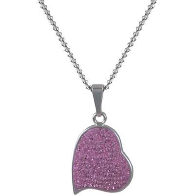 JSB růžový se Swarovski elements srdce rose 4959