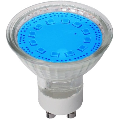 Led ЛАМПА smd2835 3w gu10 230v 3000k СИНЯ (99led598)