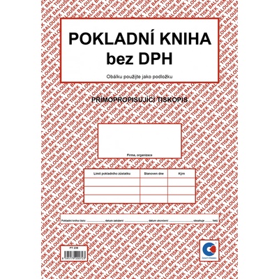Baloušek Tisk PT238 Pokladní kniha bez DPH