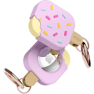 elago Силиконов ключодържател за Apple AirTag - Elago AirTag Ice Cream Case (розов) (EATICE-LV)