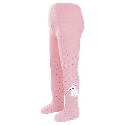 Kojenecké bavlněné punčocháčky 3 ABS králíček růžová