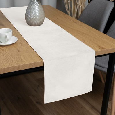 Biante Sametový běhoun Velvet Premium SVP-024 Krémově bílý 35x180 cm