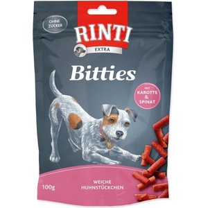RINTI Лакомство Rinti Bitties пиле с моркови и спанак 100g (394-91332)