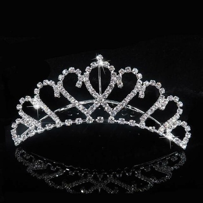 Naishide Jewelry Svatební hřeben do vlasů SRDCE - stříbrná