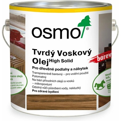Osmo 3073 Tvrdý voskový olej 2,5 l Hnedá zem