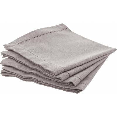Atmosphera Bavlněné ubrousky CHAMBRAY šedé 4 ks 40x40cm